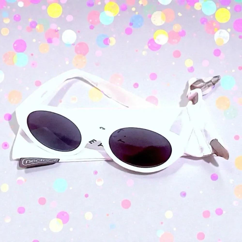 Nectar Sunglasses Atypical in White With Black Lens New with Tags